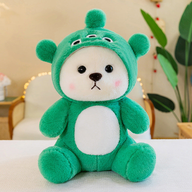 Adorable Plush Teddy Bear with Removable Hat - 4 Soft Colors| Perfect Gift for Kids & Collectors
