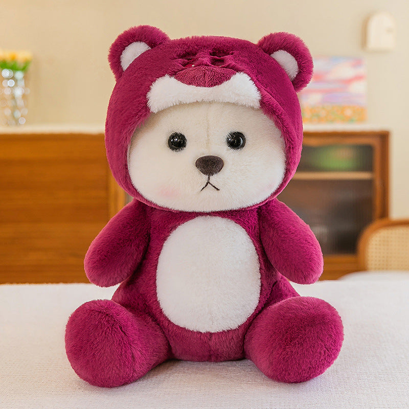 Adorable Plush Teddy Bear with Removable Hat - 4 Soft Colors| Perfect Gift for Kids & Collectors
