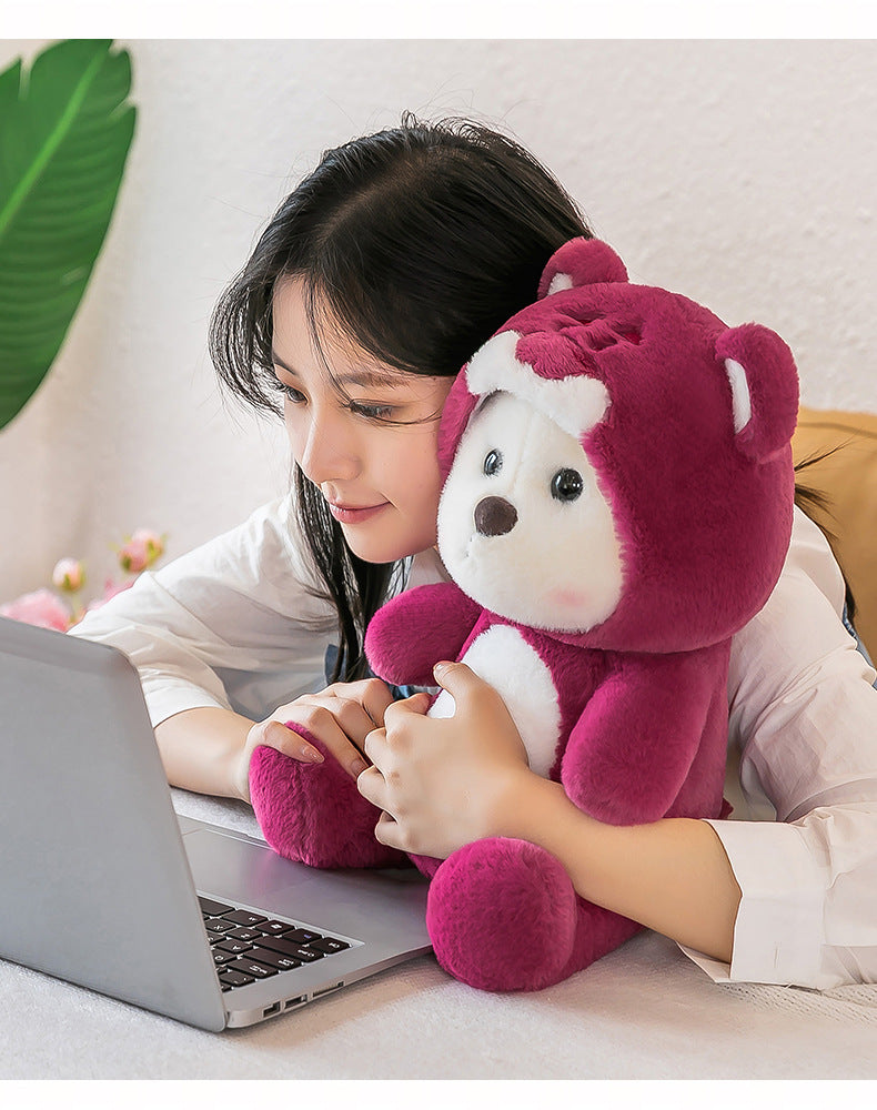 Adorable Plush Teddy Bear with Removable Hat - 4 Soft Colors| Perfect Gift for Kids & Collectors