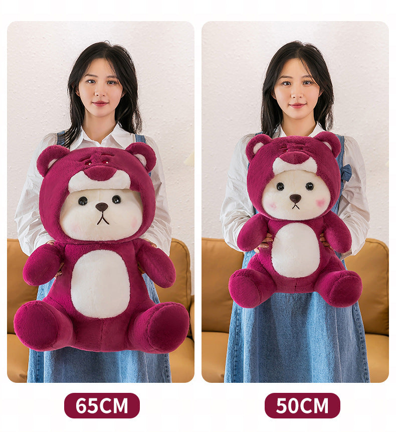Adorable Plush Teddy Bear with Removable Hat - 4 Soft Colors| Perfect Gift for Kids & Collectors
