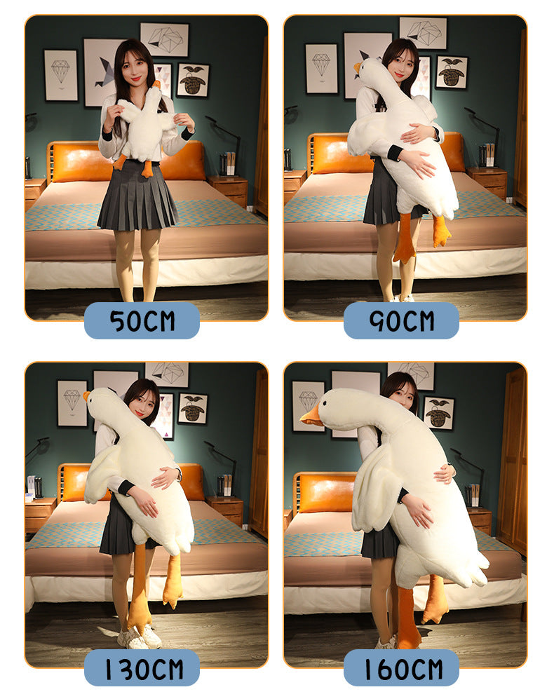 Giant White Goose Plush Toy Super Soft Stuffed Animal, Cute Hugging Pillow for Kids & Adults (Huggable Gift)