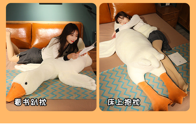 Giant White Goose Plush Toy  Super Soft Stuffed Animal, Cute Hugging Pillow for Kids & Adults (Huggable Gift)