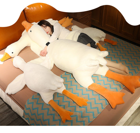 Giant White Goose Plush Toy  Super Soft Stuffed Animal, Cute Hugging Pillow for Kids & Adults (Huggable Gift)