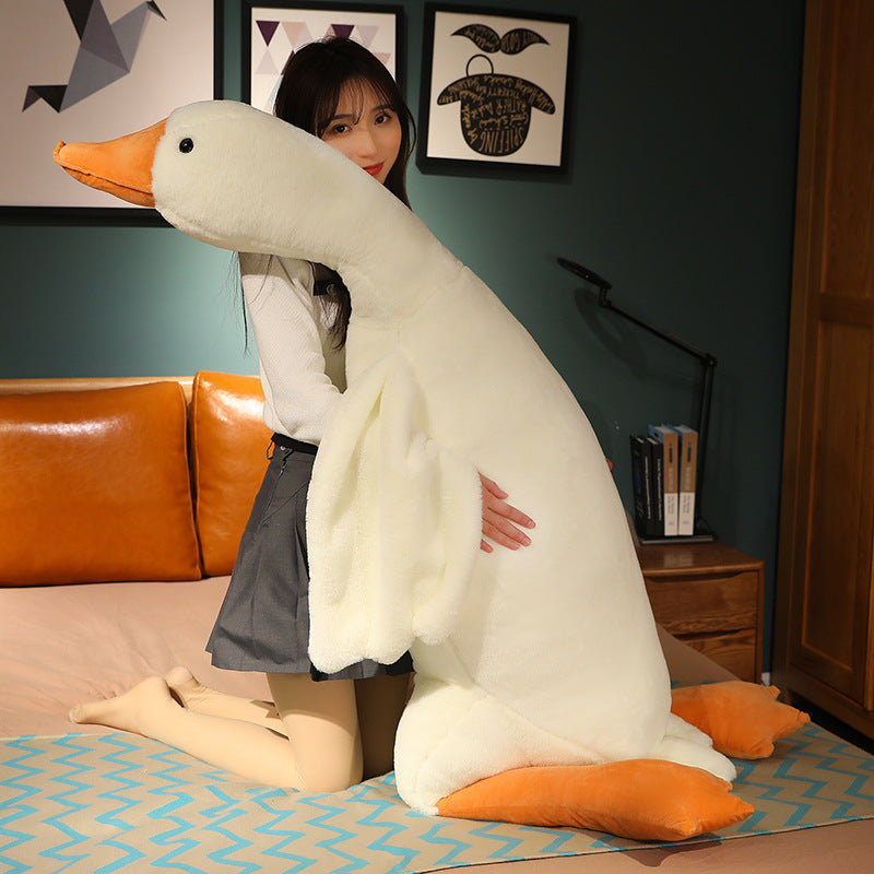 Giant White Goose Plush Toy  Super Soft Stuffed Animal, Cute Hugging Pillow for Kids & Adults (Huggable Gift)