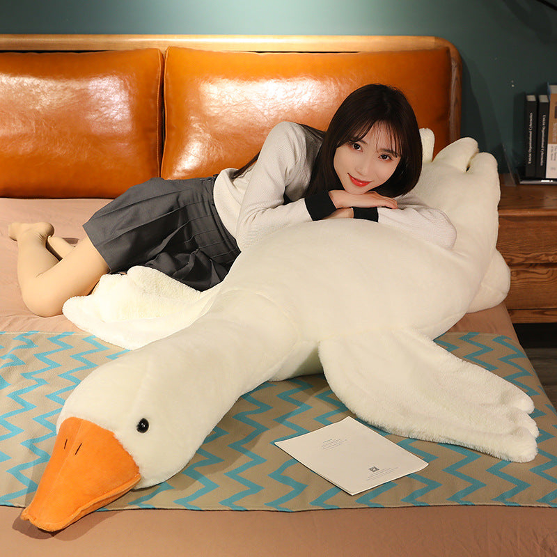 Giant White Goose Plush Toy  Super Soft Stuffed Animal, Cute Hugging Pillow for Kids & Adults (Huggable Gift)