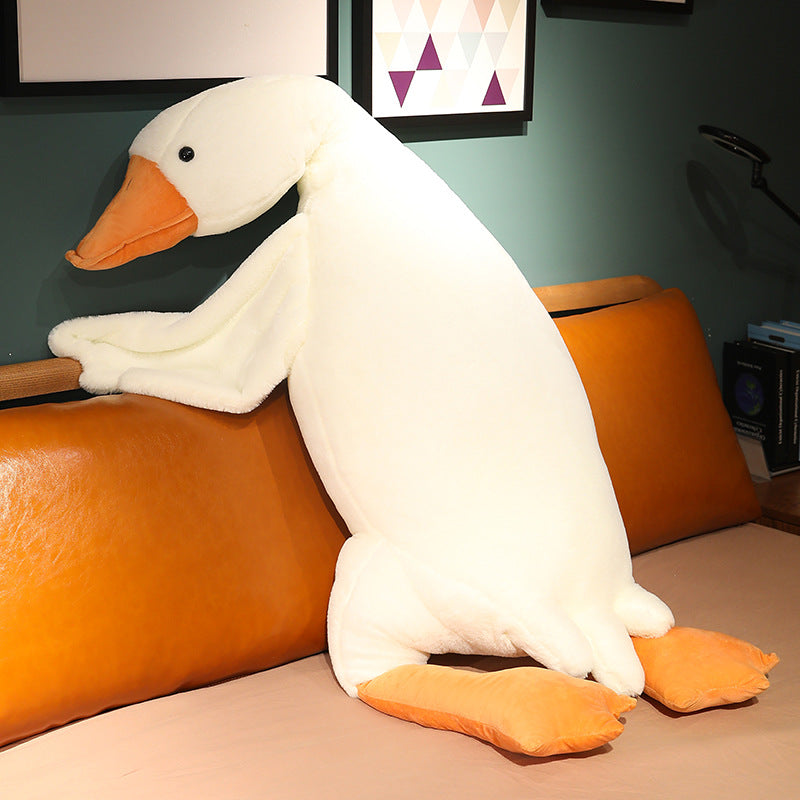 Giant White Goose Plush Toy  Super Soft Stuffed Animal, Cute Hugging Pillow for Kids & Adults (Huggable Gift)